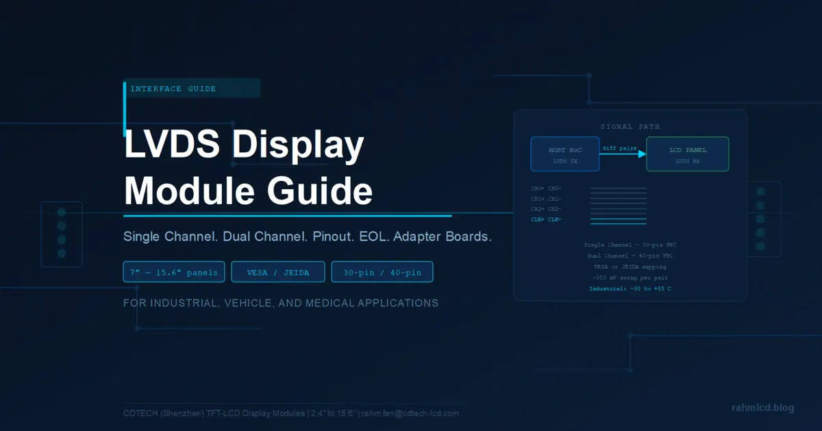Módulo de pantalla LVDS: Lo que los ingenieros necesitan saber antes de especificar uno