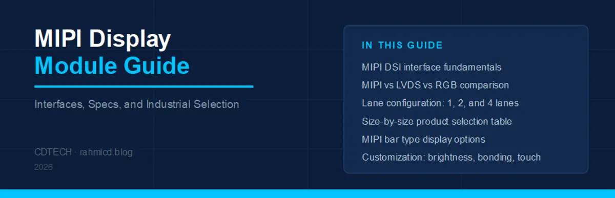 Guía del Módulo de Pantalla MIPI: Interfaces, Especificaciones y Selección Industrial